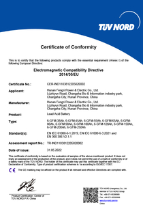Certificado EMC para 2205020 01SN