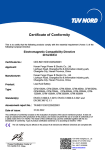 Certificado EMC para 2205020 02SN